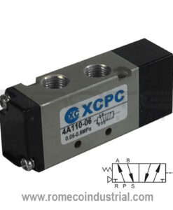 4A110-06 Valvula neumatica 5/2 Puertos de 1/8" Simple Pilotaje