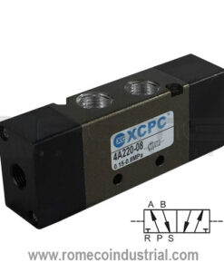 4A220-08 Valvula neumatica 5/2 Puertos de 1/4" Doble pilotaje