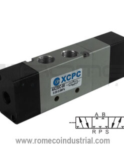 4A230C-08 Valvula neumatica 5/3 Centro Cerrado Puertos de 1/4" Doble pilotaje