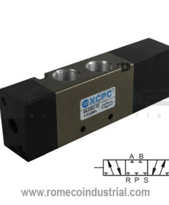 4A330C-10 Valvula neumatica 5/3 Centro Cerrado Puertos de 3/8" Doble pilotaje