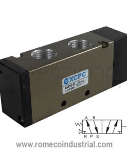 4A410-15 Valvula neumatica 5/2 Puertos de 1/2" Simple pilotaje