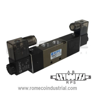 4V330C-10 Electrovalvula neumatica 5/3 Centro cerrado Puertos 3/8″