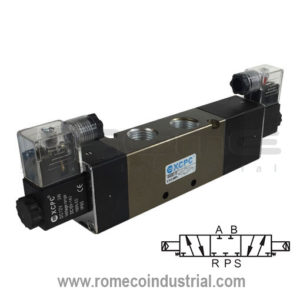 4V430C-15 Electrovalvula neumatica 5/3 Centro cerrado Puertos 1/2″