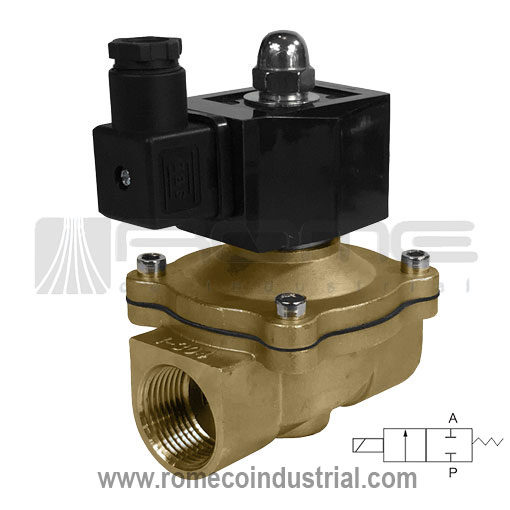 2W250-25 ELECTROVALVULA DE WIT DEWIT AGUA AIRE ACEITE 2 VIAS 2 POSICIONES 1 PULGADA SOLENOID VALVE VALVULA SOLENOIDE PUERTO 1 BRONCE CON BOBINA AIRE, AGUA ACEITE PURGA