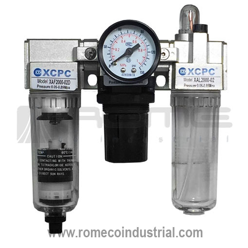 XAC2000-01 Unidad de FRL Puerto de 1/8 regulador lubricador) - Rome Co Industrial