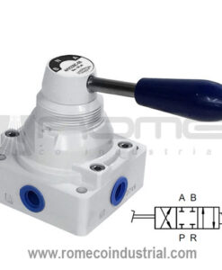VALVULA DE PALANCA NEUMATICA DE ACCION POR PALANCA 4HV 4/3 5/3