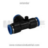 RACOR T ENCHUFE RAPIDO NEUMATICO EN TEE PARA AIRE