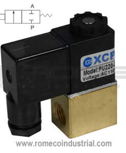 PU220-02AR VALVULA PARA AIRE DE BRONCE ELECTROVALVULA