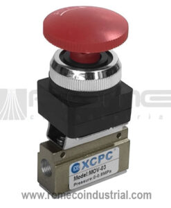 VALVULA DE AIRE CON BOTON TIPO PARO DE EMERGENCIA