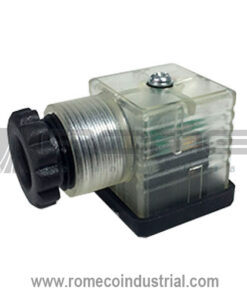 CONECTOR VALVULA DIN CON LED PARA BOBINA SOLENOIDE