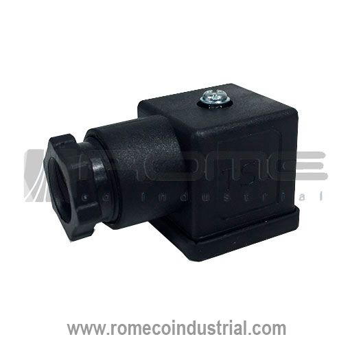 Himno formal petróleo Conector DIN A 43650 para bobinas de valvulas solenoides sin led