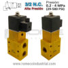 ELECTROVALVULA ALTA PRESION 3/2 3 VIAS 2 POSICIONES NEUMATICA MAQUINA SOPLADORA DE BOTELLA PET PLASTICO ENVASES MOTNERREY MEXICO