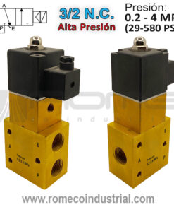 ELECTROVALVULA ALTA PRESION 3/2 3 VIAS 2 POSICIONES NEUMATICA MAQUINA SOPLADORA DE BOTELLA PET PLASTICO ENVASES MOTNERREY MEXICO