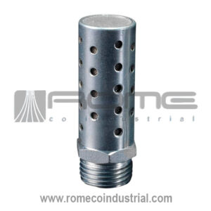 Silenciador metalico neumatico 1/8 1/4 3/8 1/2 3/4 1 filtro para valvulas o electrovalvulas en Monterrey Mexico