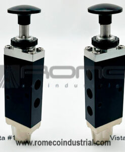 VBM402-02 VALVULA NEUMATICA MECANICA PUSH-PULL 5 VIAS 2 POSICIONES CON RESORTE MONTERREY MEXICO