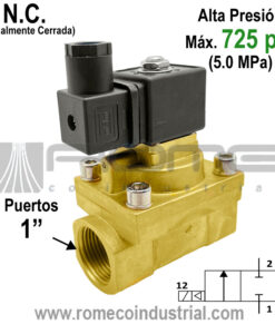 Electrovalvula alta presión 1 NC 2/2 50 Bar MONTERREY NUEVO LEON MEXICO